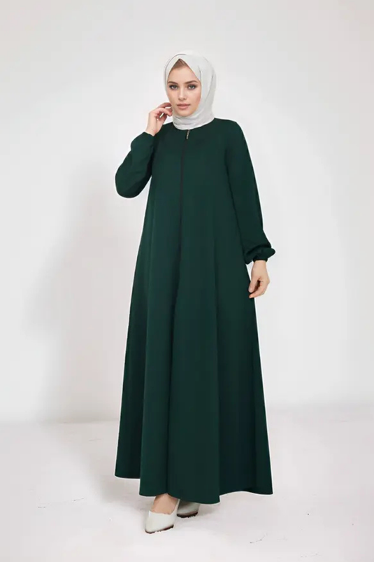 Fermuarlı Mevlana Tesettür Ferace