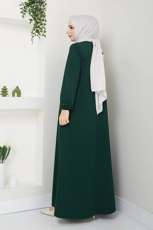 Fermuarlı Mevlana Tesettür Ferace