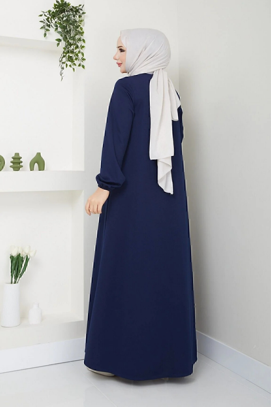 Fermuarlı Mevlana Tesettür Ferace